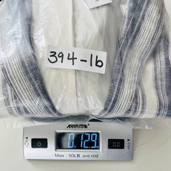 NWT Loft Outlet Womens Blue& White Striped Long Sleeve Pant Suit Blazer Size 4 - Picture 8 of 8